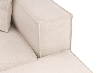 Cubo 5-seters U-formet Dyp Modulsofa med Divan og Sjeselong i Fløyel - Beige - Møbler - Sofaer - U-sofa