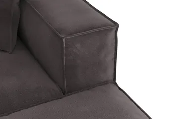 Cubo 5-seters U-formet Dyp Modulsofa med Divan og Sjeselong i Fløyel - Mørk grå - Møbler - Sofaer - Fløyelssofaer