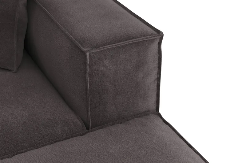 Cubo 5-seters U-formet Dyp Modulsofa med Divan og Sjeselong i Fløyel - Mørk grå - Møbler - Sofaer - Fløyelssofaer