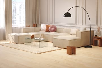 Cubo 5-seters U-formet Dyp Modulsofa med Divan og Sjeselong i Manchester - Beige - Møbler - Sofaer - U-sofa