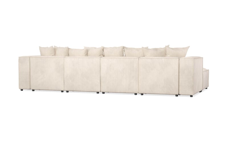 Cubo 5-seters U-formet Dyp Modulsofa med Divan og Sjeselong i Manchester - Beige - Møbler - Sofaer - U-sofa