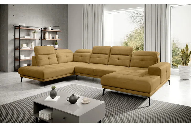 Devender Sofa m. Divan og Sjeselong, Beige
