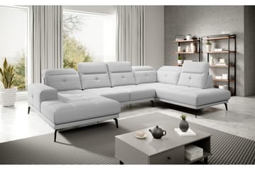 Devender Sofa m. Divan og Sjeselong - Hvit - Møbler - Sofaer - U-sofa