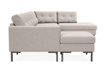 Frillestad 5-seters Høyrevendt U-formet Sofa med Divan og Sjeselong i Stoff - Beige - Møbler - Sofaer - U-sofa