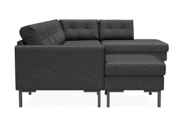 Frillestad 5-seters Høyrevendt U-formet Sofa med Divan og Sjeselong i Stoff - Mørk grå - Møbler - Sofaer - U-sofa