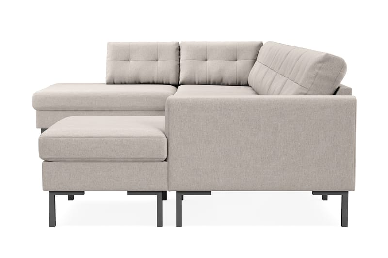 Frillestad 5-seters Venstrevendt U-formet Sofa med Divan og Sjeselong i Stoff - Beige - Møbler - Sofaer - U-sofa
