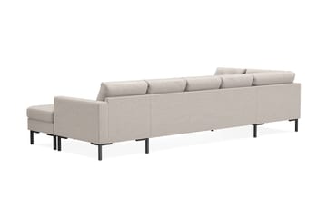 Frillestad 5-seters Venstrevendt U-formet Sofa med Divan og Sjeselong i Stoff - Beige - Møbler - Sofaer - U-sofa