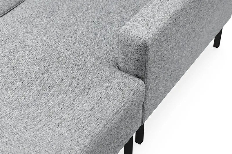 Frillestad 5-seters Venstrevendt U-formet Sofa med Divan og Sjeselong i Stoff - Grå - Møbler - Sofaer - U-sofa