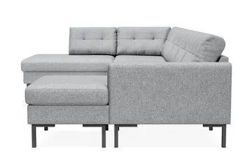 Frillestad 5-seters Venstrevendt U-formet Sofa med Divan og Sjeselong i Stoff - Grå - Møbler - Sofaer - U-sofa
