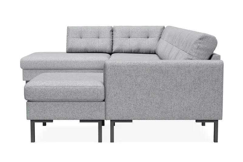 Frillestad 5-seters Venstrevendt U-formet Sofa med Divan og Sjeselong i Stoff - Grå - Møbler - Sofaer - U-sofa