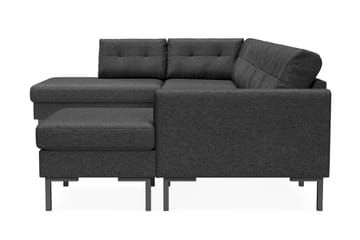 Frillestad 5-seters Venstrevendt U-formet Sofa med Divan og Sjeselong i Stoff - Mørk grå - Møbler - Sofaer - U-sofa