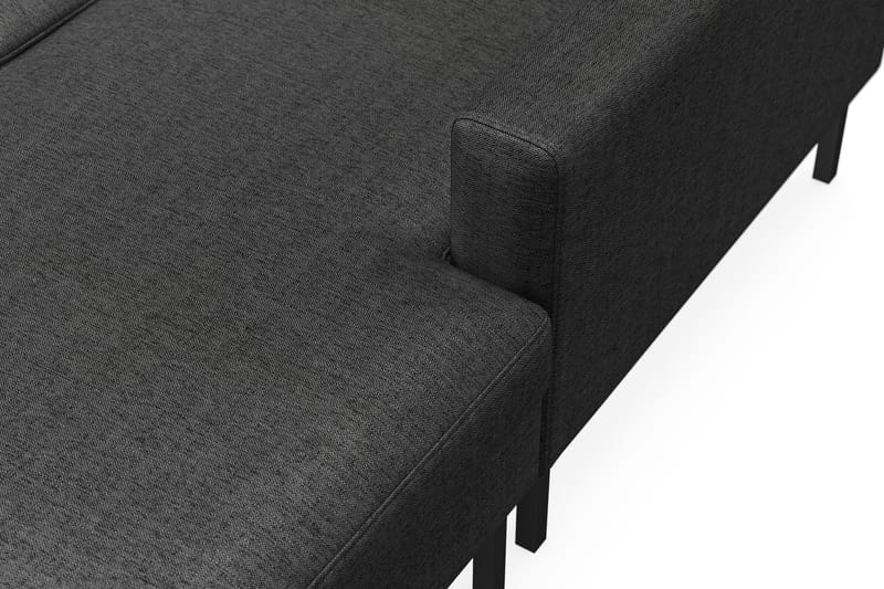Frillestad 5-seters Venstrevendt U-formet Sofa med Divan og Sjeselong i Stoff - Mørk grå - Møbler - Sofaer - U-sofa