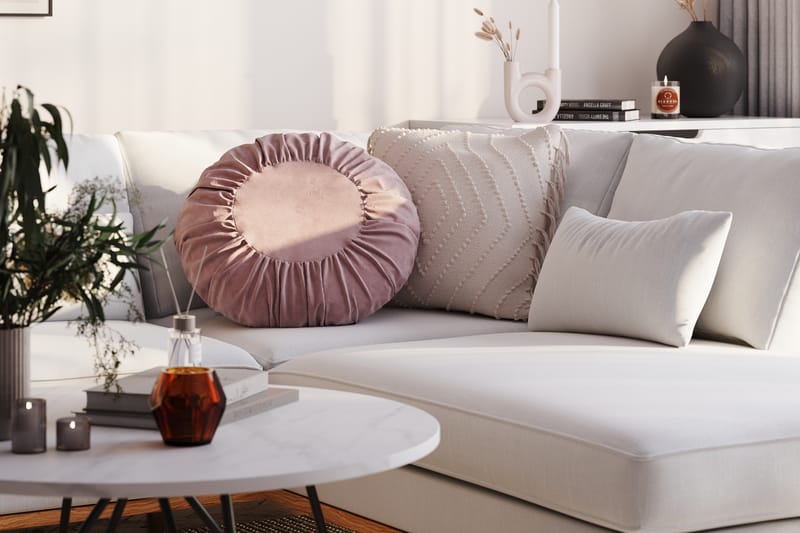 U-Sofa Haga Compact Lin - Beige - 4 seters sofa med divan - U-sofa