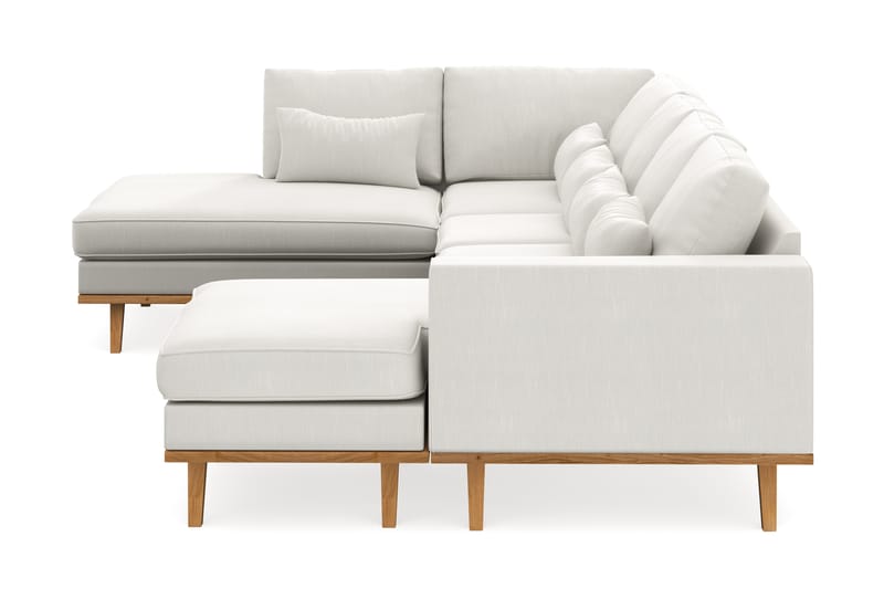 U-Sofa Haga Compact Lin - Beige - 4 seters sofa med divan - U-sofa