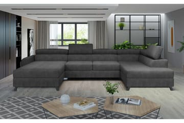 Josette U-sofa med Divan Venstre - Mørkegrå - Møbler - Sofaer - U-sofa