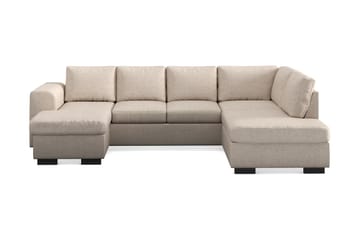 Link 4-seters Høyrevendt U-formet Large Sofa med Divan og Sjeselong i Stoff