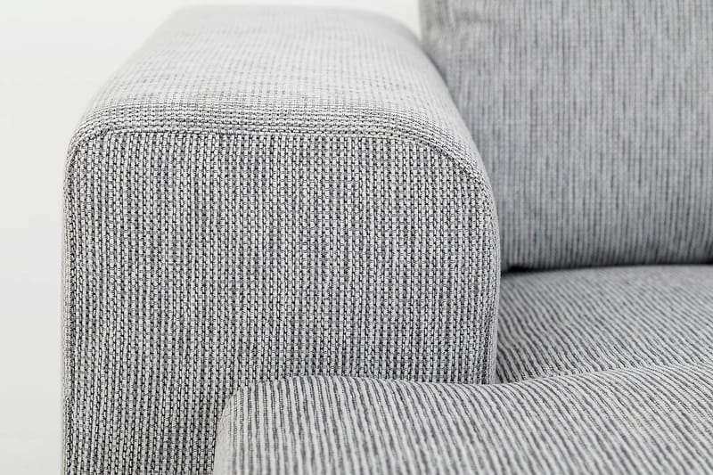 Link 4-seters Høyrevendt U-formet Sofa med Divan og Sjeselong i Stoff - Lys grå - Møbler - Sofaer - U-sofa