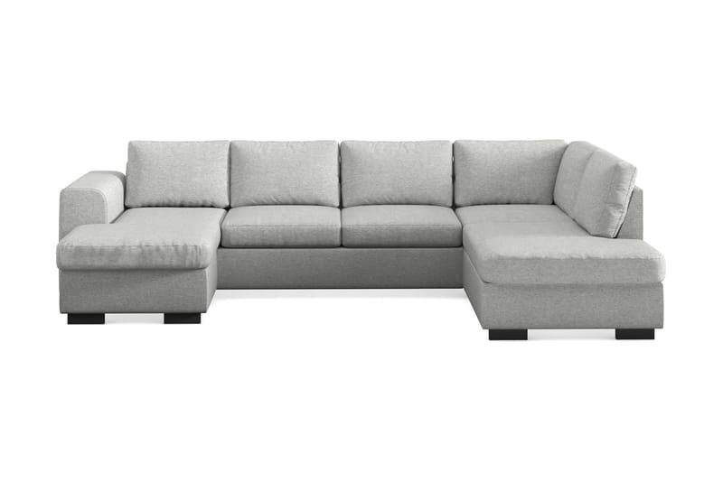 Link 4-seters Høyrevendt U-formet X-Large Sofa med Divan og Sjeselong i Stoff - Lys grå - Møbler - Sofaer - U-sofa