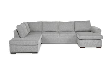 Link 4-seters Venstrevendt U-formet Large Sofa med Divan og Sjeselong i Stoff - Lys grå - Møbler - Sofaer - U-sofa