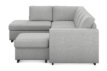 Link 4-seters Venstrevendt U-formet Large Sofa med Divan og Sjeselong i Stoff - Lys grå - Møbler - Sofaer - U-sofa