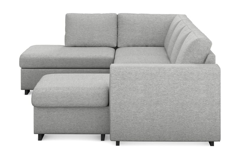 Link 4-seters Venstrevendt U-formet Large Sofa med Divan og Sjeselong i Stoff - Lys grå - Møbler - Sofaer - U-sofa