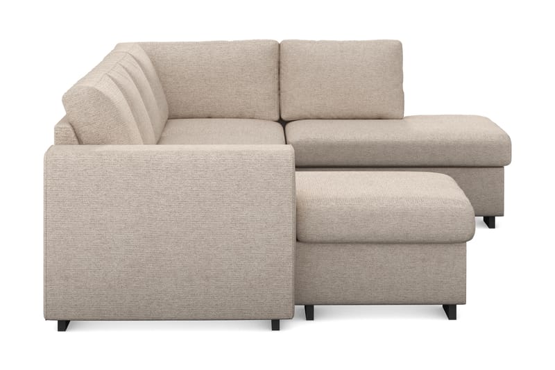 Link 4-seters Venstrevendt U-formet Sofa med Divan og Sjeselong i Stoff - Beige - Møbler - Sofaer - U-sofa