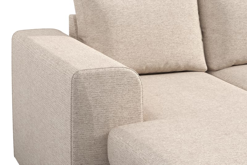 Link 4-seters Venstrevendt U-formet Sofa med Divan og Sjeselong i Stoff - Beige - Møbler - Sofaer - U-sofa