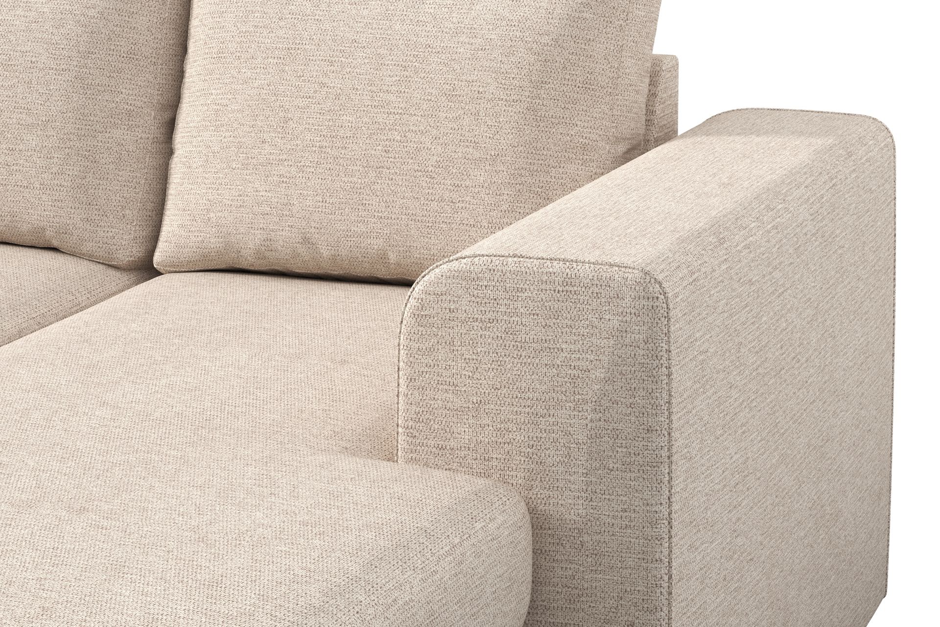 Link 4-seters Venstrevendt U-formet Sofa med Divan og Sjeselong i Stoff - Beige - Møbler - Sofaer - U-sofa