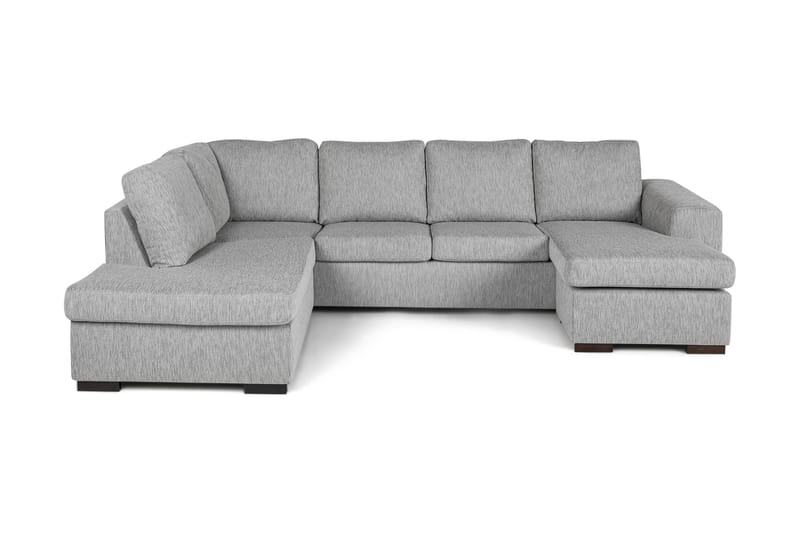 Link 4-seters Venstrevendt U-formet Sofa med Divan og Sjeselong i Stoff - Lys grå - Møbler - Sofaer - U-sofa