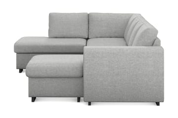 Link 4-seters Venstrevendt U-formet Sofa med Divan og Sjeselong i Stoff - Lys grå - Møbler - Sofaer - U-sofa