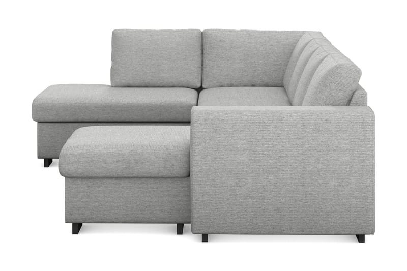 Link 4-seters Venstrevendt U-formet Sofa med Divan og Sjeselong i Stoff - Lys grå - Møbler - Sofaer - U-sofa