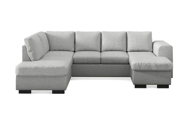 Link 4-seters Venstrevendt U-formet Sofa med Divan og Sjeselong i Stoff - Lys grå - Møbler - Sofaer - U-sofa