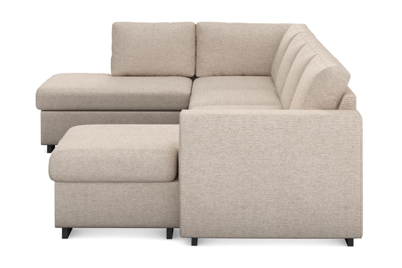 Link 4-seters Venstrevendt U-formet X-Large Sofa med Divan og Sjeselong i Stoff - Beige - Møbler - Sofaer - U-sofa