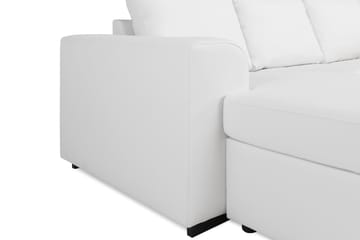 Link 5-seters Høyrevendt U-formet XX-Large Sofa med Divan og Sjeselong i Stoff - Hvit - Møbler - Sofaer - U-sofa