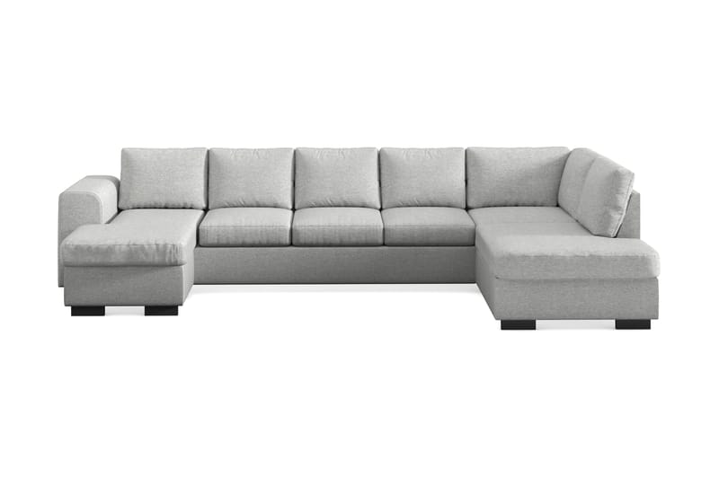 Link 5-seters Høyrevendt U-formet XX-Large Sofa med Divan og Sjeselong i Stoff - Lys grå - Møbler - Sofaer - U-sofa