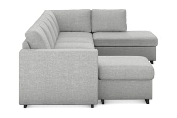 Link 5-seters Høyrevendt U-formet XX-Large Sofa med Divan og Sjeselong i Stoff - Lys grå - Møbler - Sofaer - U-sofa