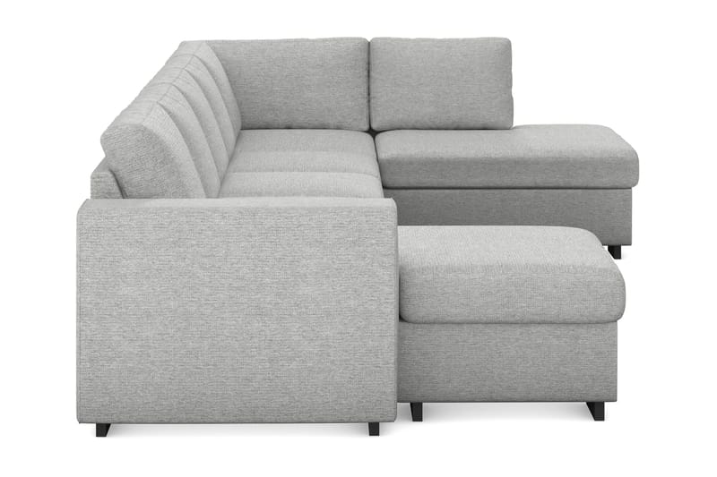 Link 5-seters Høyrevendt U-formet XX-Large Sofa med Divan og Sjeselong i Stoff - Lys grå - Møbler - Sofaer - U-sofa