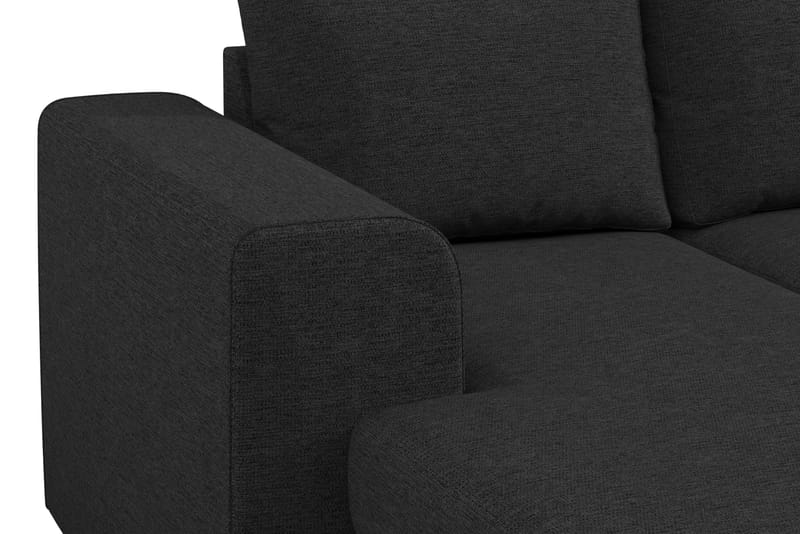 Link 5-seters Høyrevendt U-formet XX-Large Sofa med Divan og Sjeselong i Stoff - Svart - Møbler - Sofaer - U-sofa