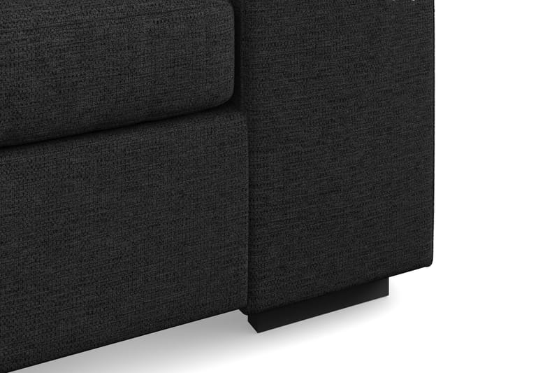 Link 5-seters Høyrevendt U-formet XX-Large Sofa med Divan og Sjeselong i Stoff - Svart - Møbler - Sofaer - U-sofa