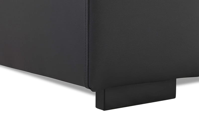 Link 5-seters Venstrevendt U-formet X-Large Sofa med Divan og Sjeselong i Kunstlær - Svart - Møbler - Sofaer - U-sofa