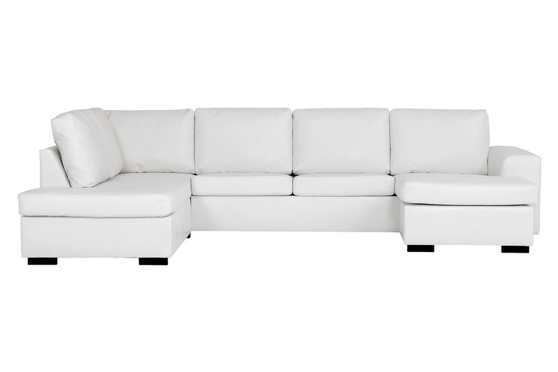 Link 5-seters Venstrevendt U-formet X-Large Sofa med Divan og Sjeselong i Stoff - Hvit - Møbler - Sofaer - U-sofa