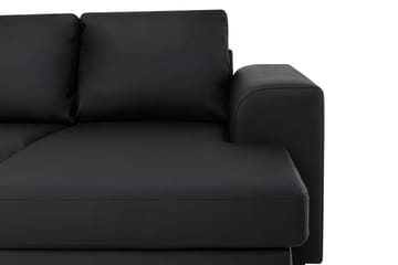 Link 5-seters Venstrevendt U-formet XX-Large Sofa med Divan og Sjeselong i Kunstlær - Svart - Møbler - Sofaer - U-sofa