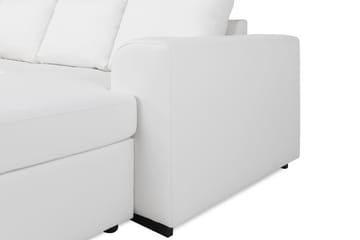 Link 5-seters Venstrevendt U-formet XX-Large Sofa med Divan og Sjeselong i Stoff - Hvit - Møbler - Sofaer - U-sofa
