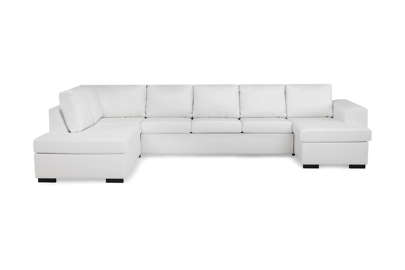 Link 5-seters Venstrevendt U-formet XX-Large Sofa med Divan og Sjeselong i Stoff - Hvit - Møbler - Sofaer - U-sofa