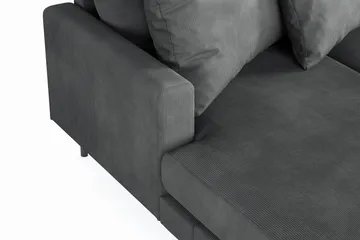 Menard 4-seters Høyrevendt Stor U-formet Dyp Sofa med Divan og Sjeselong i Manchester - Grå - Møbler - Sofaer - U-sofa