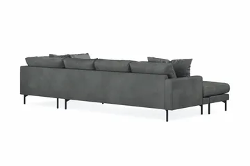 Menard 4-seters Høyrevendt Stor U-formet Dyp Sofa med Divan og Sjeselong i Manchester - Grå - Møbler - Sofaer - U-sofa