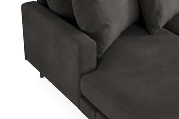 Menard 4-seters Høyrevendt Stor U-formet Dyp Sofa med Divan og Sjeselong i Manchester - Mørk grå - Møbler - Sofaer - U-sofa