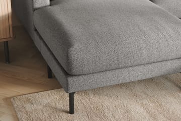 Menard 4-seters Høyrevendt Stor U-formet Dyp Sofa med Divan og Sjeselong i Stoff - Grå - Møbler - Sofaer - U-sofa