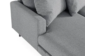 Menard 4-seters Høyrevendt Stor U-formet Dyp Sofa med Divan og Sjeselong i Stoff - Grå - Møbler - Sofaer - U-sofa