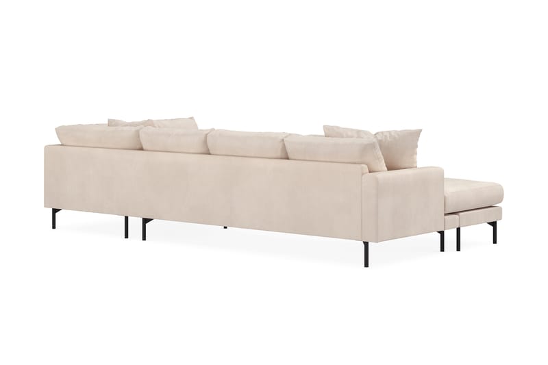 Menard 4-seters Høyrevendt U-formet Sofa med Divan og Sjeselong i Manchester - Beige - Møbler - Sofaer - U-sofa